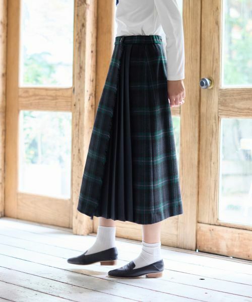 CARA O CRUZ / キャラ・オ・クルス ミニ・ひざ丈スカート | 4WAY チェック柄ラップスカート | 詳細2