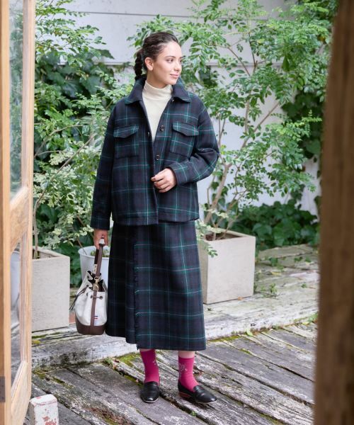 CARA O CRUZ / キャラ・オ・クルス ミニ・ひざ丈スカート | 4WAY チェック柄ラップスカート | 詳細22