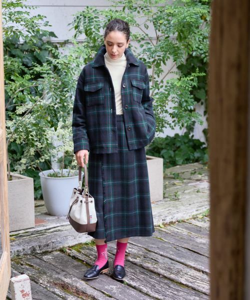 CARA O CRUZ / キャラ・オ・クルス ミニ・ひざ丈スカート | 4WAY チェック柄ラップスカート | 詳細24