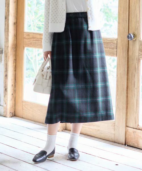 CARA O CRUZ / キャラ・オ・クルス ミニ・ひざ丈スカート | 4WAY チェック柄ラップスカート | 詳細5