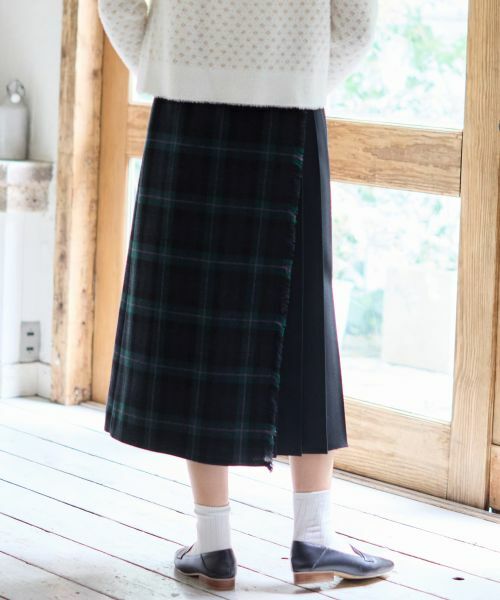 CARA O CRUZ / キャラ・オ・クルス ミニ・ひざ丈スカート | 4WAY チェック柄ラップスカート | 詳細6