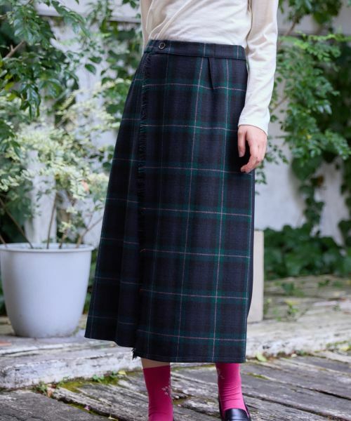 CARA O CRUZ / キャラ・オ・クルス ミニ・ひざ丈スカート | 4WAY チェック柄ラップスカート | 詳細7