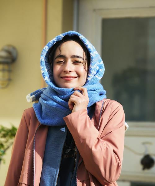 CARA O CRUZ / キャラ・オ・クルス マフラー・ショール・スヌード・ストール | ノルディック柄フーデットマフラー | 詳細2