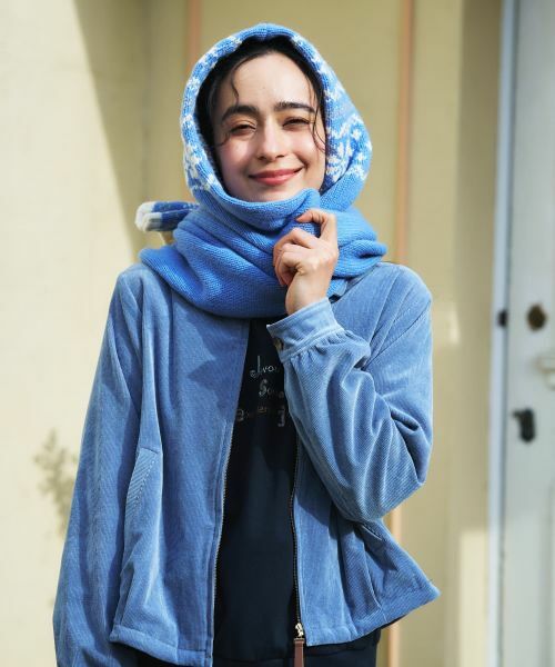 CARA O CRUZ / キャラ・オ・クルス マフラー・ショール・スヌード・ストール | ノルディック柄フーデットマフラー | 詳細3