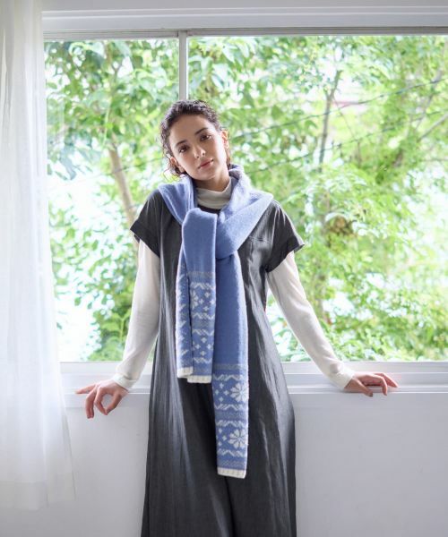 CARA O CRUZ / キャラ・オ・クルス マフラー・ショール・スヌード・ストール | ノルディック柄フーデットマフラー | 詳細7