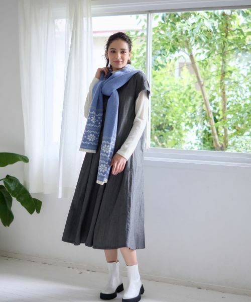 CARA O CRUZ / キャラ・オ・クルス マフラー・ショール・スヌード・ストール | ノルディック柄フーデットマフラー | 詳細9