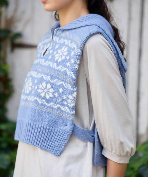 CARA O CRUZ / キャラ・オ・クルス マフラー・ショール・スヌード・ストール | ノルディック柄のネックウエア | 詳細12