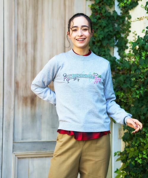CARA O CRUZ / キャラ・オ・クルス ニット・セーター | 音符刺繍ニット【ZEGNA BARUFFA】 | 詳細2