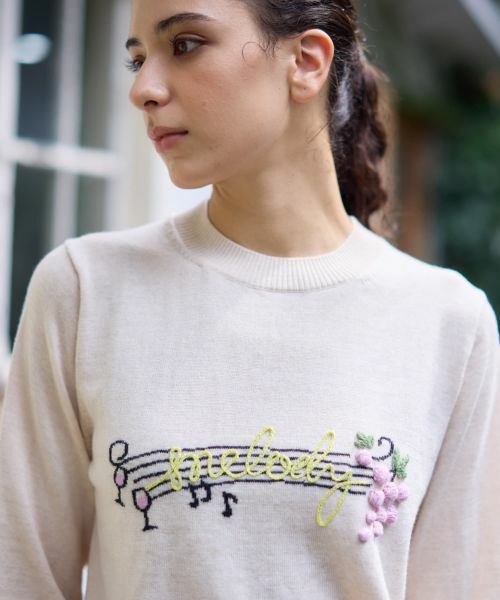 CARA O CRUZ / キャラ・オ・クルス ニット・セーター | 音符刺繍ニット【ZEGNA BARUFFA】 | 詳細20