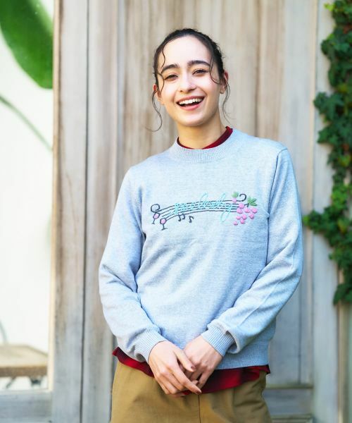 CARA O CRUZ / キャラ・オ・クルス ニット・セーター | 音符刺繍ニット【ZEGNA BARUFFA】 | 詳細3