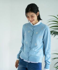 CARA O CRUZ / キャラ・オ・クルス カーディガン・ボレロ | 雪柄ニットカーディガン【ZEGNA BARUFFA】