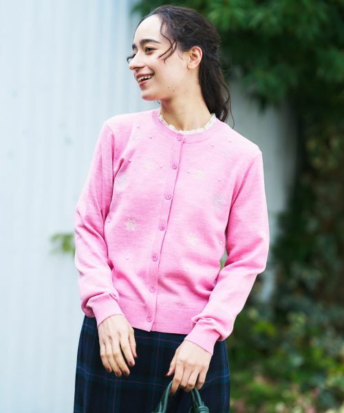 CARA O CRUZ / キャラ・オ・クルス カーディガン・ボレロ | 雪柄ニットカーディガン【ZEGNA BARUFFA】 | 詳細1