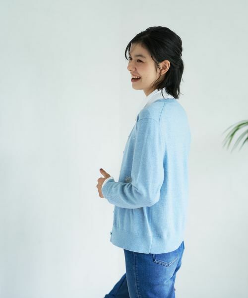 CARA O CRUZ / キャラ・オ・クルス カーディガン・ボレロ | 雪柄ニットカーディガン【ZEGNA BARUFFA】 | 詳細12