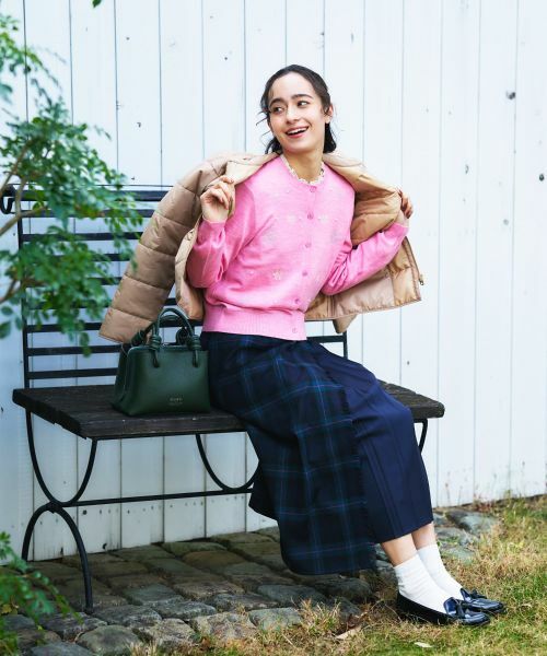 CARA O CRUZ / キャラ・オ・クルス カーディガン・ボレロ | 【質感のいい】雪柄ニットカーディガン【ZEGNA BARUFFA】 | 詳細1