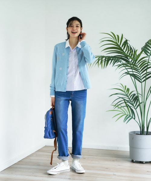 CARA O CRUZ / キャラ・オ・クルス カーディガン・ボレロ | 【質感のいい】雪柄ニットカーディガン【ZEGNA BARUFFA】 | 詳細28