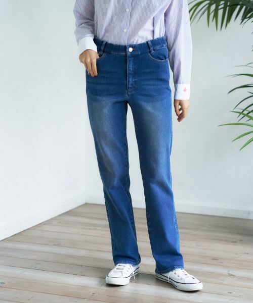 CARA O CRUZ / キャラ・オ・クルス デニムパンツ | あったかデニムパンツ(ロイヤルブルー)