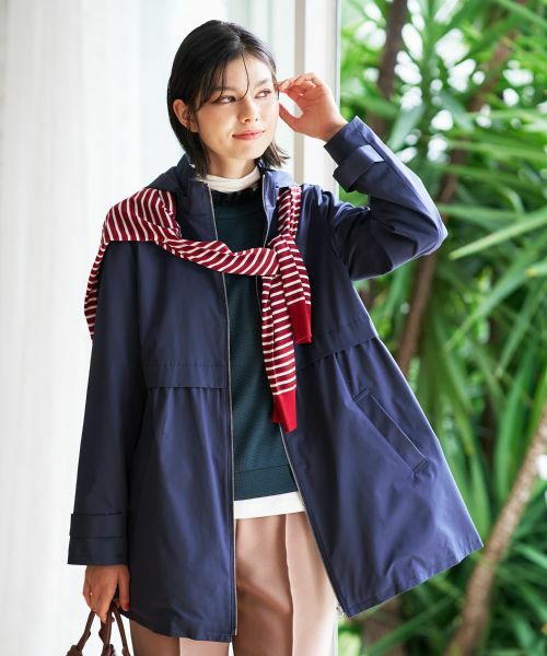 CARA O CRUZ/キャラ・オ・クルス フーデッドコート【CoC by CARA O CRUZ】 ネイビー 11(L)