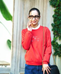 CARA O CRUZ / キャラ・オ・クルス カットソー | 刺繍クルーネックカットソー【CoC by CARA O CRUZ】