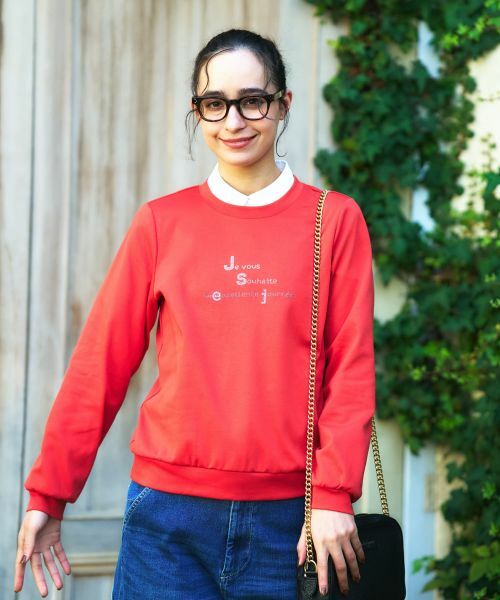 CARA O CRUZ / キャラ・オ・クルス カットソー | 刺繍クルーネックカットソー【CoC by CARA O CRUZ】 | 詳細10