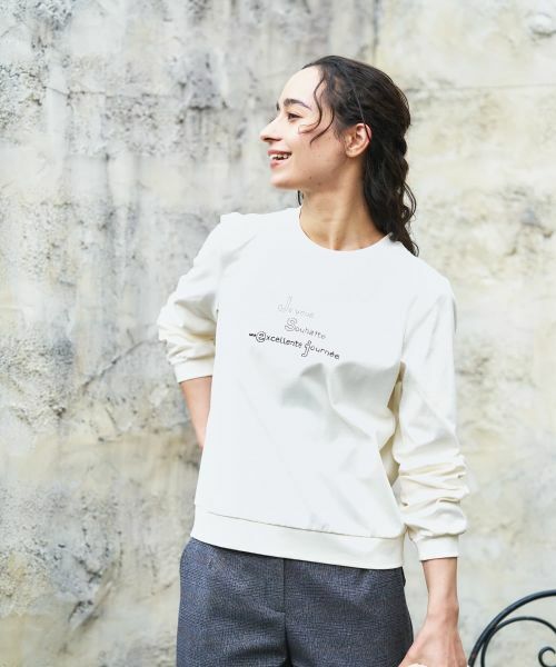 CARA O CRUZ / キャラ・オ・クルス カットソー | 刺繍クルーネックカットソー【CoC by CARA O CRUZ】 | 詳細2