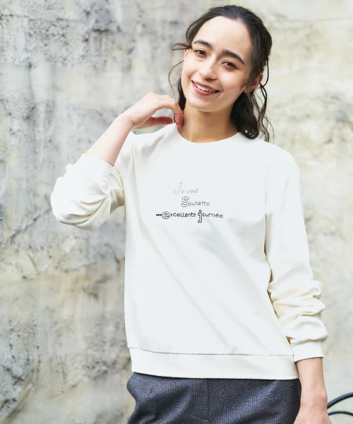 CARA O CRUZ / キャラ・オ・クルス カットソー | 刺繍クルーネックカットソー【CoC by CARA O CRUZ】 | 詳細3