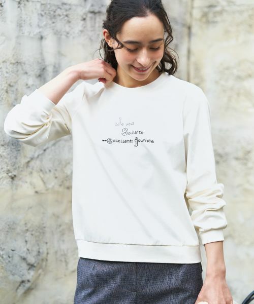 CARA O CRUZ / キャラ・オ・クルス カットソー | 刺繍クルーネックカットソー【CoC by CARA O CRUZ】 | 詳細4