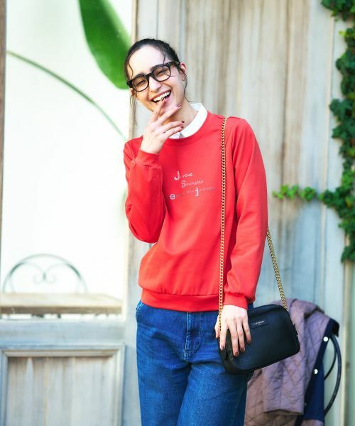 CARA O CRUZ / キャラ・オ・クルス カットソー | 刺繍クルーネックカットソー【CoC by CARA O CRUZ】 | 詳細8