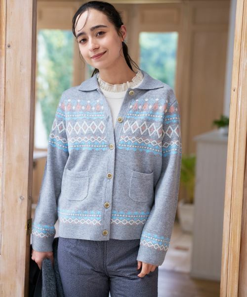 CARA O CRUZ / キャラ・オ・クルス カーディガン・ボレロ | ノルディック柄カーディガン | 詳細1
