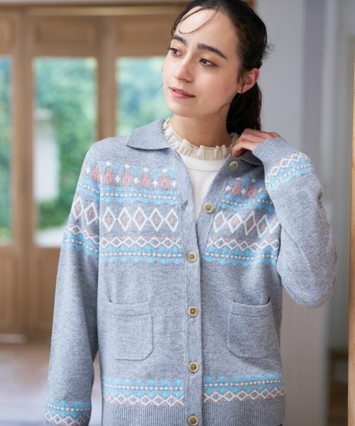 CARA O CRUZ / キャラ・オ・クルス カーディガン・ボレロ | ノルディック柄カーディガン | 詳細3