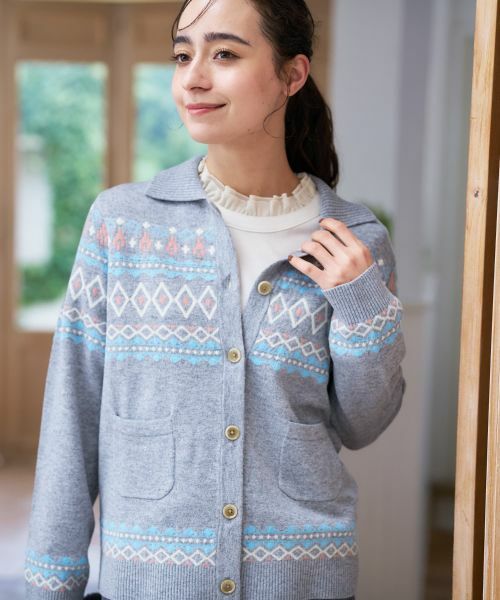 CARA O CRUZ / キャラ・オ・クルス カーディガン・ボレロ | ノルディック柄カーディガン | 詳細4