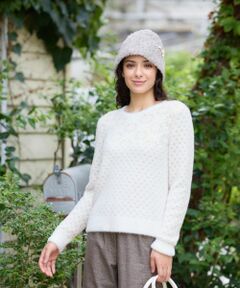 CARA O CRUZ / キャラ・オ・クルス ニット・セーター | スノーフレーク柄シャギーニット