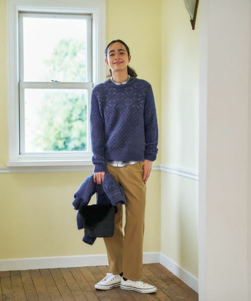 CARA O CRUZ / キャラ・オ・クルス ニット・セーター | スノーフレーク柄シャギーニット | 詳細22