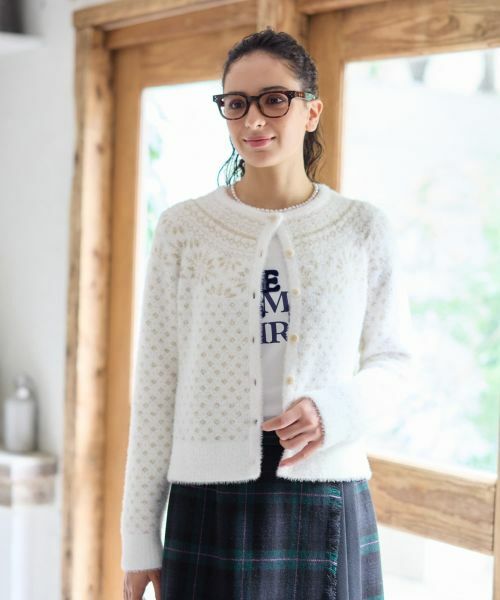 CARA O CRUZ / キャラ・オ・クルス カーディガン・ボレロ | スノーフレーク柄シャギーカーディガン | 詳細22