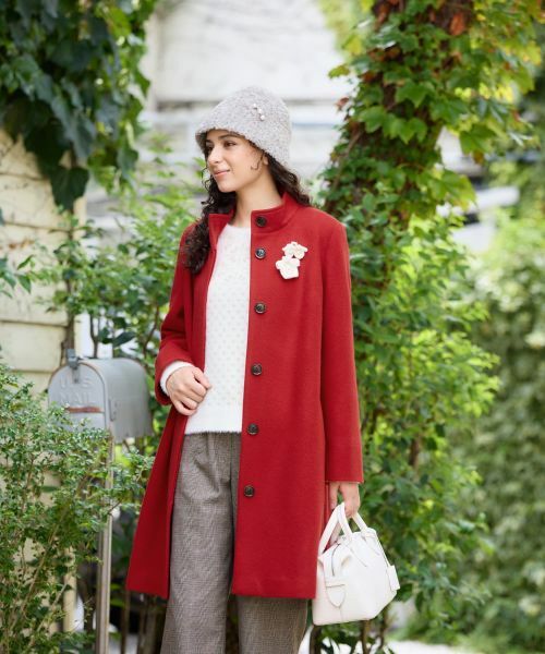 CARA O CRUZ / キャラ・オ・クルス その他アウター | スタンドカラーミドル丈コート | 詳細10