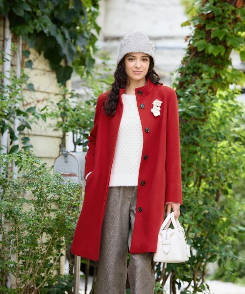 CARA O CRUZ / キャラ・オ・クルス その他アウター | スタンドカラーミドル丈コート | 詳細11