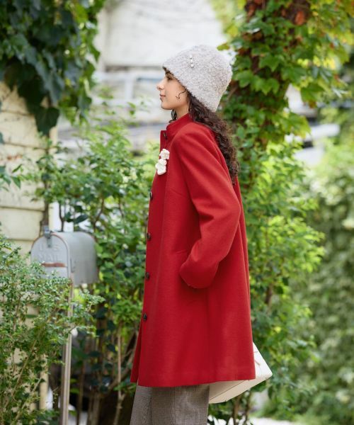 CARA O CRUZ / キャラ・オ・クルス その他アウター | スタンドカラーミドル丈コート | 詳細12