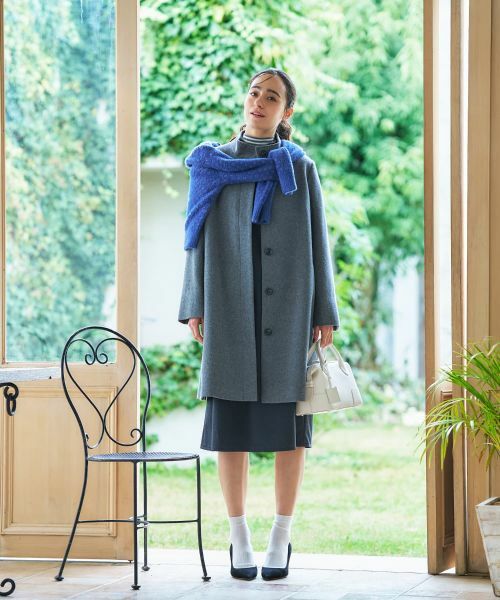 CARA O CRUZ / キャラ・オ・クルス その他アウター | スタンドカラーミドル丈コート | 詳細15