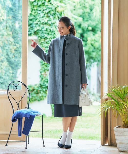 CARA O CRUZ / キャラ・オ・クルス その他アウター | スタンドカラーミドル丈コート | 詳細18