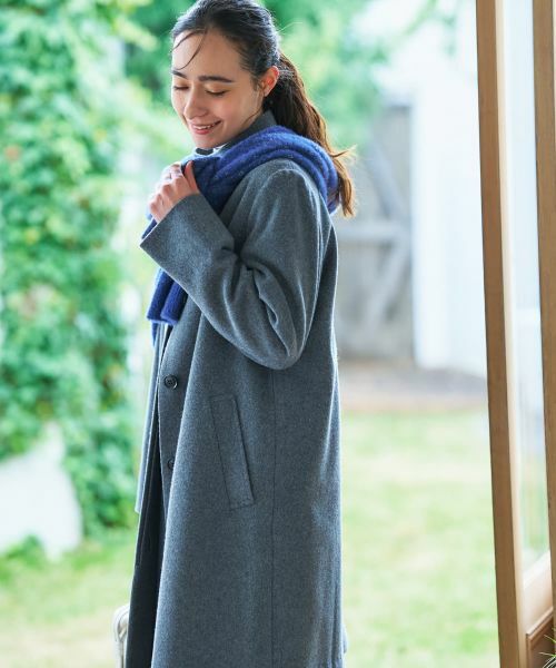 CARA O CRUZ / キャラ・オ・クルス その他アウター | スタンドカラーミドル丈コート | 詳細3