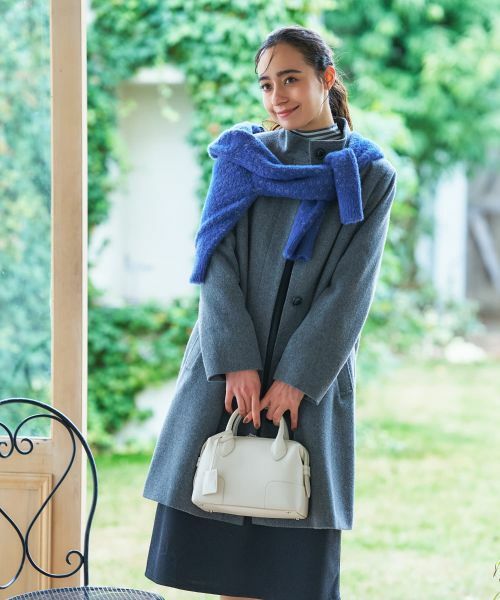 CARA O CRUZ / キャラ・オ・クルス その他アウター | スタンドカラーミドル丈コート | 詳細4