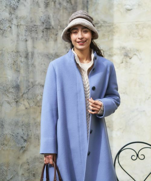 CARA O CRUZ / キャラ・オ・クルス その他アウター | スタンドカラーミドル丈コート | 詳細7