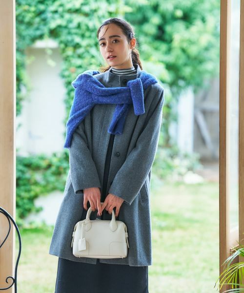 CARA O CRUZ / キャラ・オ・クルス その他アウター | スタンドカラーミドル丈コート | 詳細1