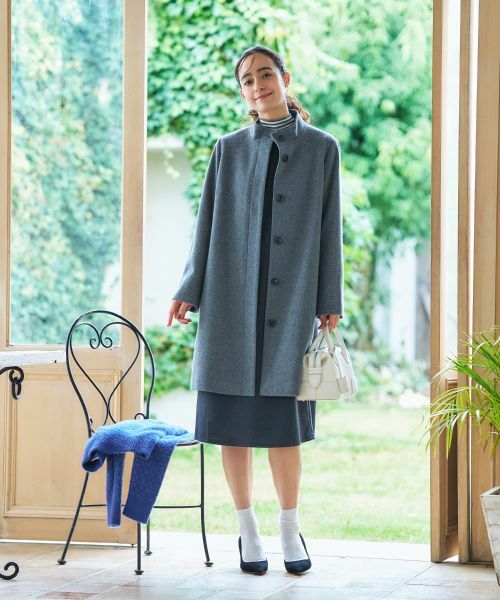 CARA O CRUZ / キャラ・オ・クルス その他アウター | スタンドカラーミドル丈コート | 詳細19