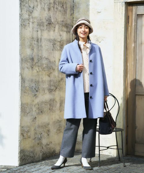 CARA O CRUZ / キャラ・オ・クルス その他アウター | スタンドカラーミドル丈コート | 詳細21