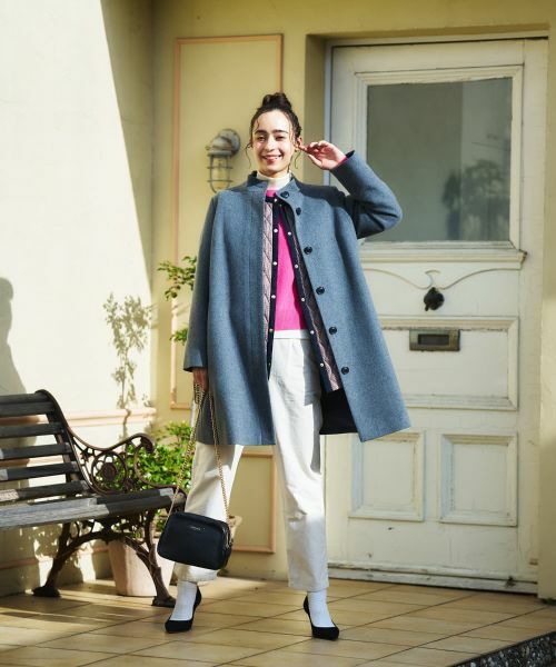 CARA O CRUZ / キャラ・オ・クルス その他アウター | スタンドカラーミドル丈コート | 詳細26