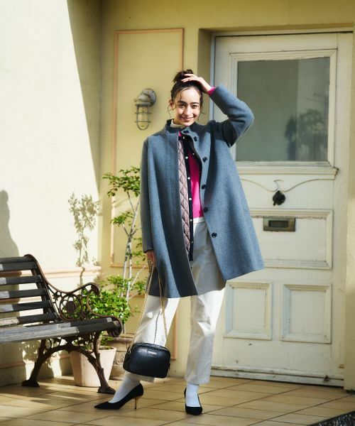 CARA O CRUZ / キャラ・オ・クルス その他アウター | スタンドカラーミドル丈コート | 詳細27