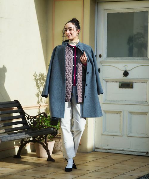 CARA O CRUZ / キャラ・オ・クルス その他アウター | スタンドカラーミドル丈コート | 詳細29