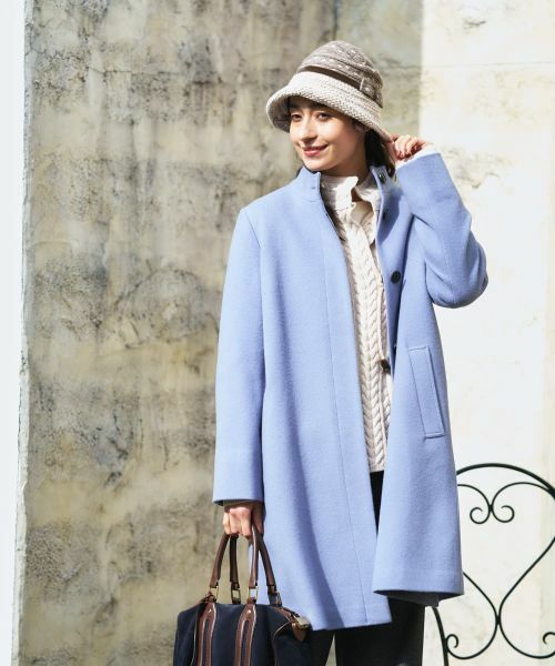 CARA O CRUZ / キャラ・オ・クルス その他アウター | スタンドカラーミドル丈コート | 詳細5