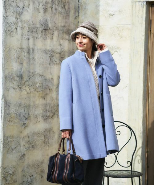 CARA O CRUZ / キャラ・オ・クルス その他アウター | スタンドカラーミドル丈コート | 詳細6