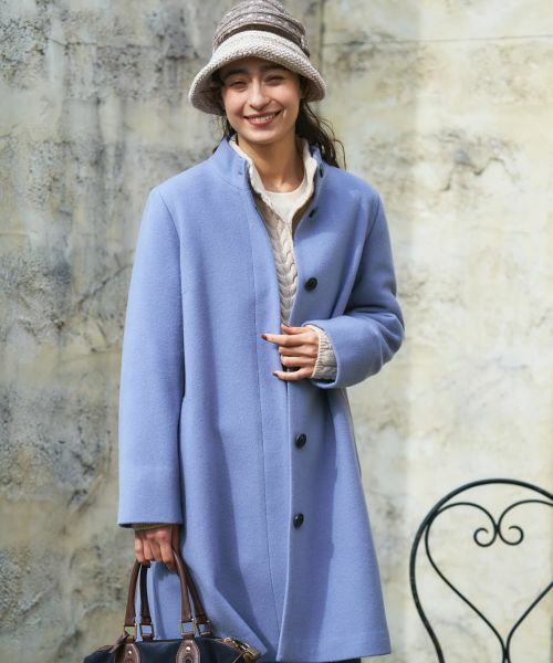 CARA O CRUZ / キャラ・オ・クルス その他アウター | スタンドカラーミドル丈コート | 詳細8